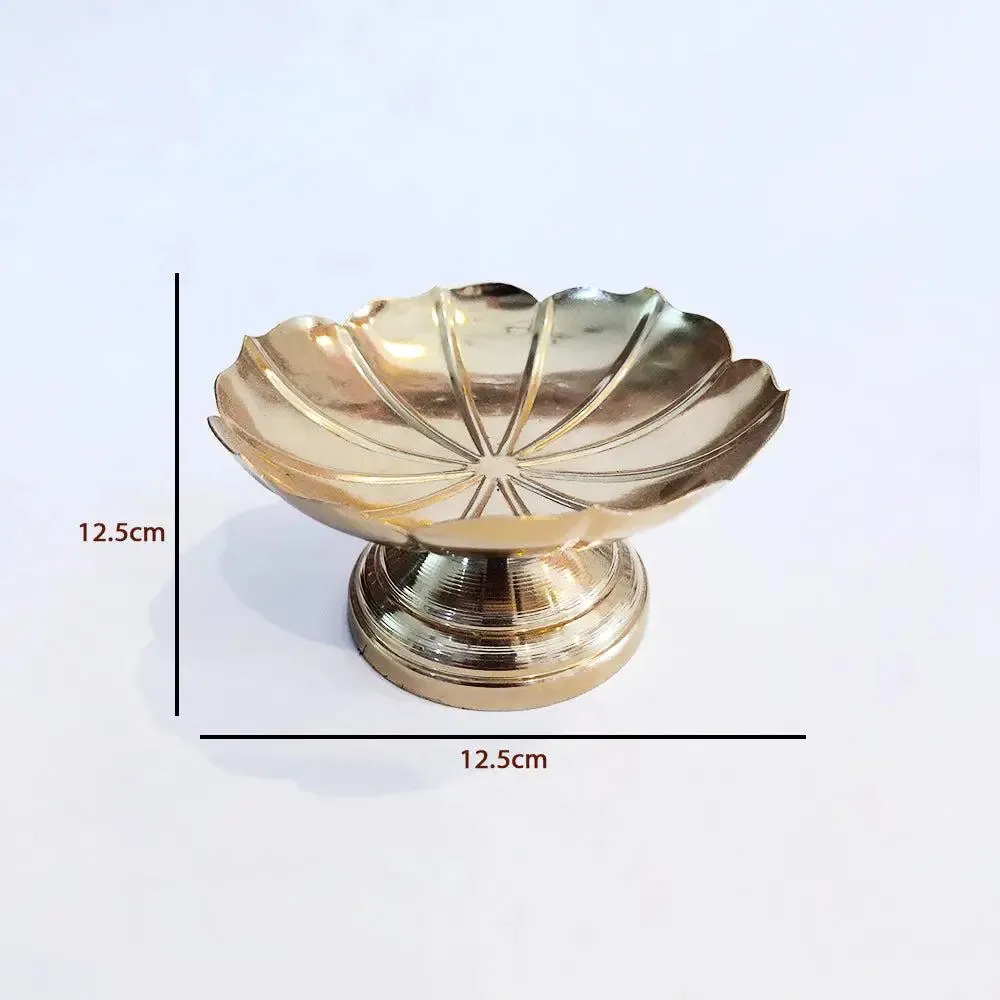 Handcrafted Metal Rose Urli Bowl in Gold Finish Single Piece