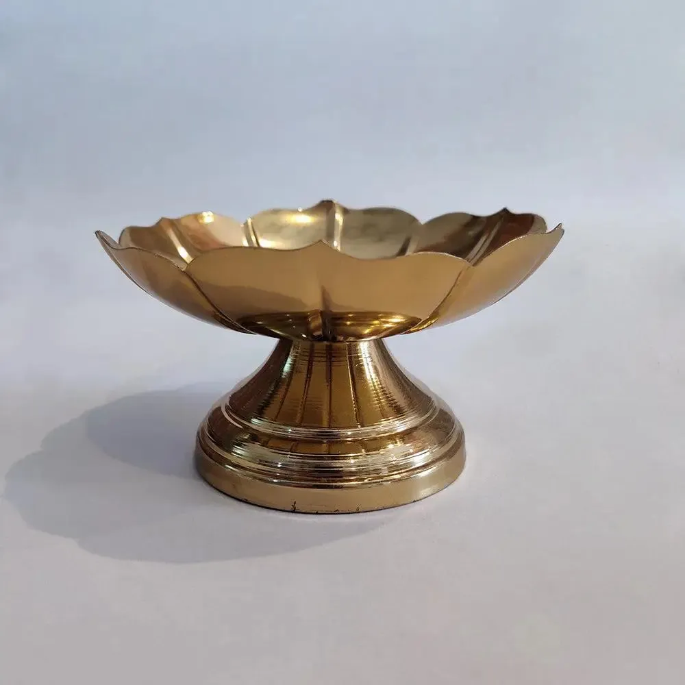 Handcrafted Metal Rose Urli Bowl in Gold Finish Single Piece