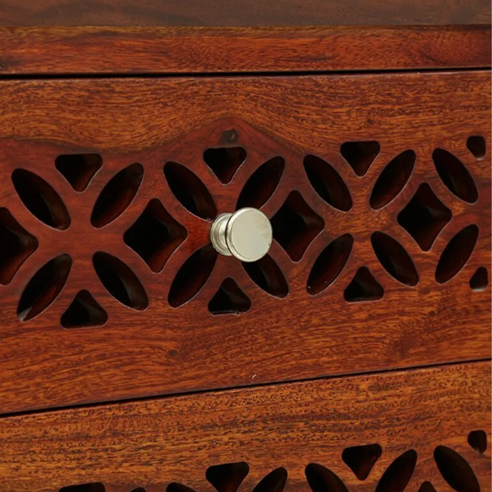 Handcrafted Sheesham Wood Designer Cabinet