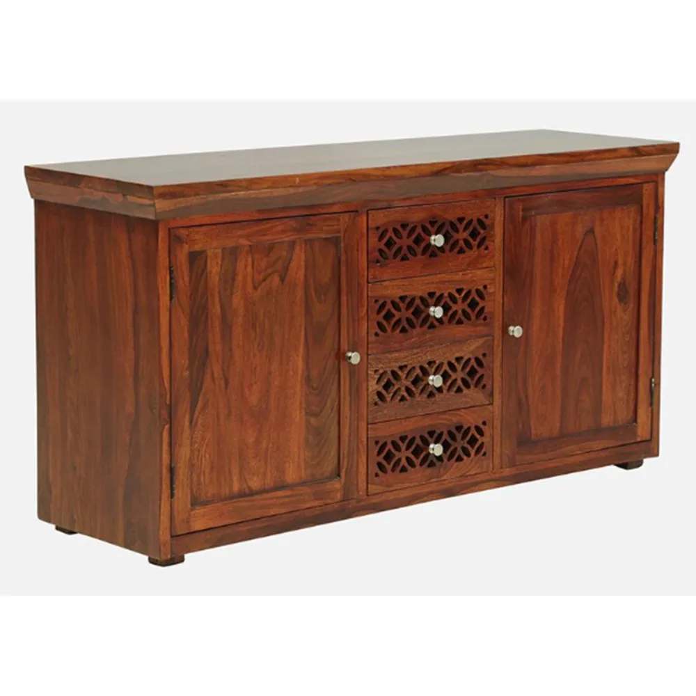 Handcrafted Sheesham Wood Designer Cabinet