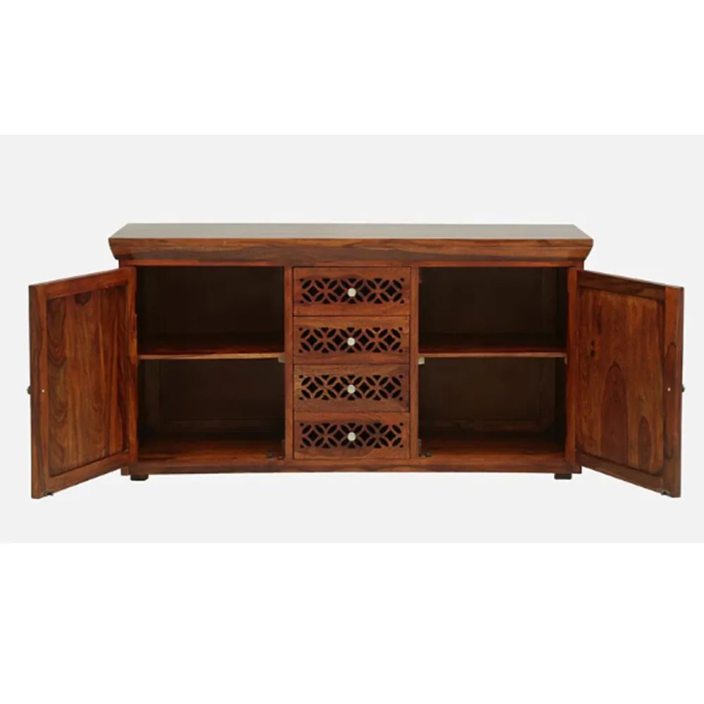 Handcrafted Sheesham Wood Designer Cabinet