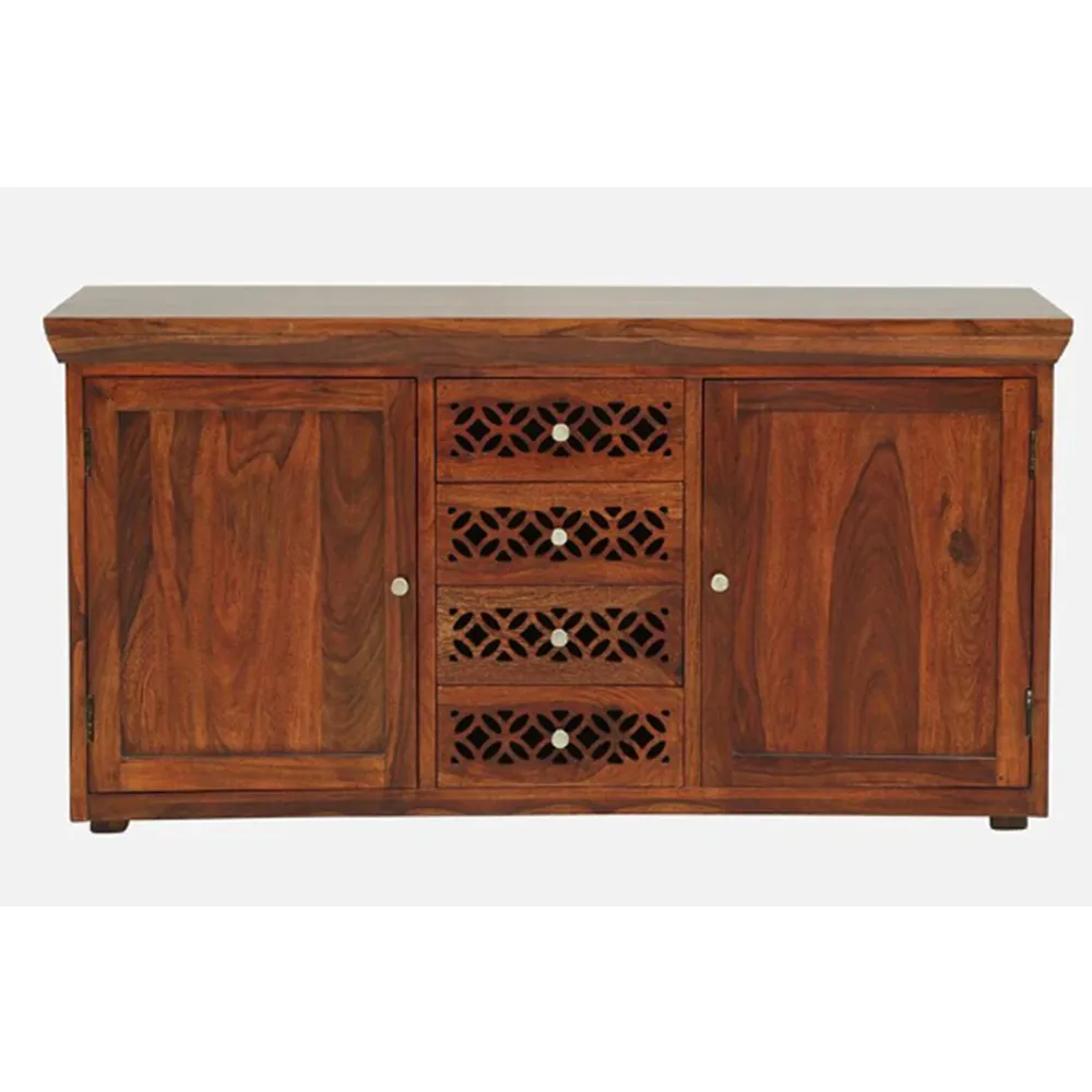 Handcrafted Sheesham Wood Designer Cabinet
