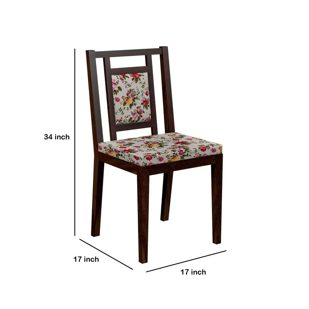 Handcrafted Sheesham Wood Dining Table 4 Seater with Padded Seats