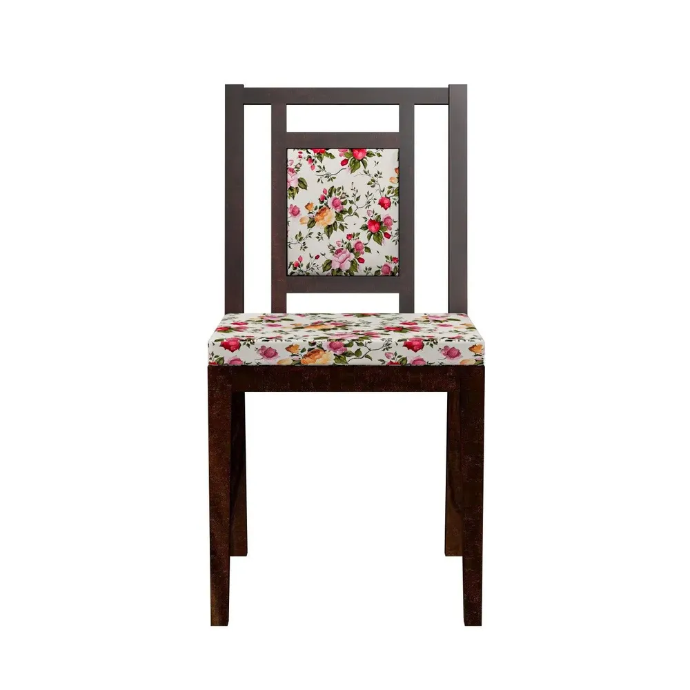 Handcrafted Sheesham Wood Dining Table 4 Seater with Padded Seats