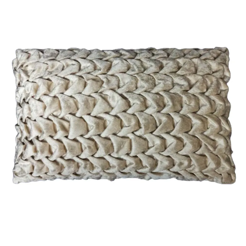 Handcrafted Smoking Velvet Gold Cushion Cover With Filler