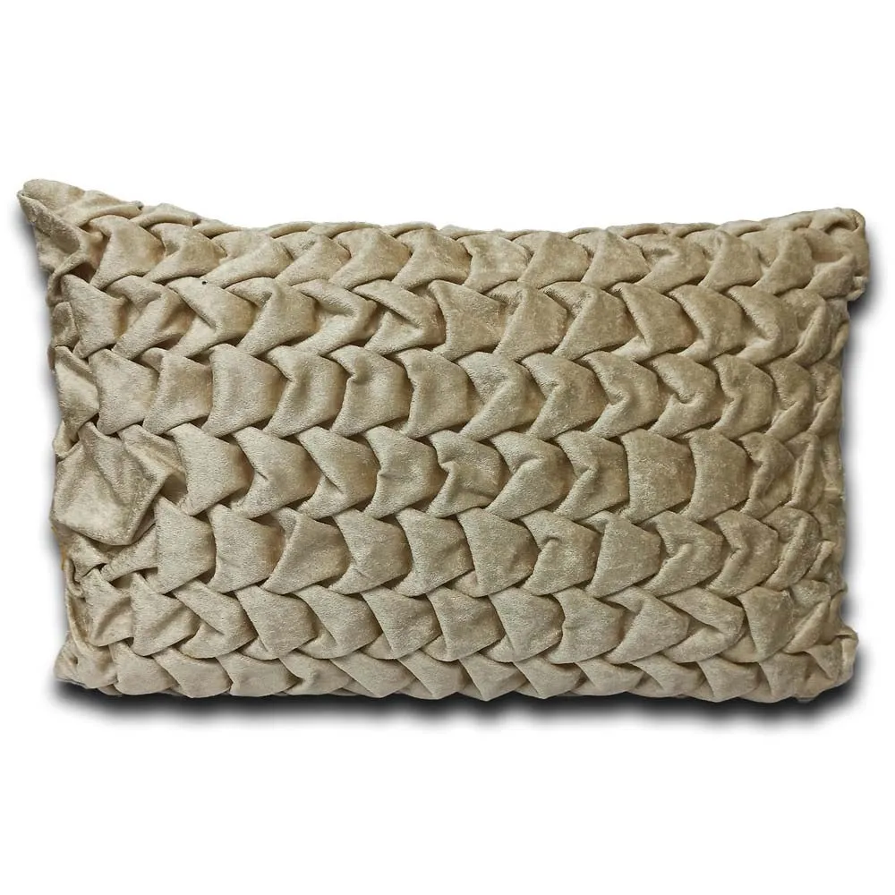 Handcrafted Smoking Velvet Gold Cushion Cover With Filler