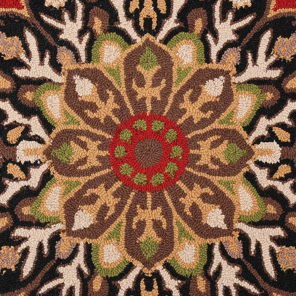 Handcrafted Traditional Print Red Hand Tufted Wool Carpet 4X6