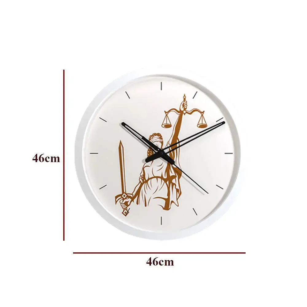 Handcrafted Wall Clock for Lawyer's Office Black