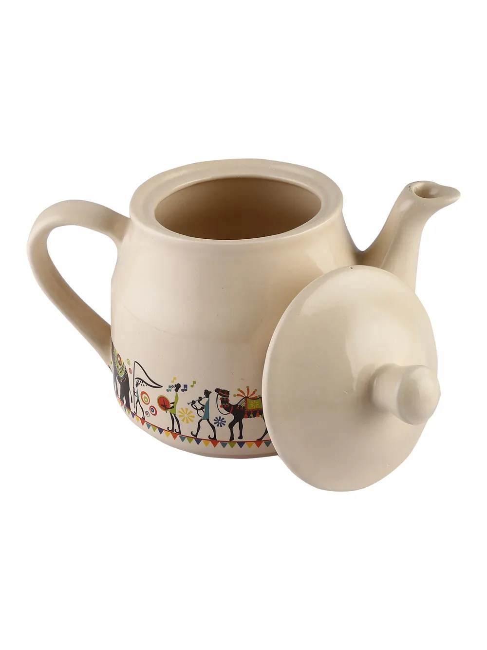 Handmade Ceramic Multicolor Camel Designer Kettle Set Of 10
