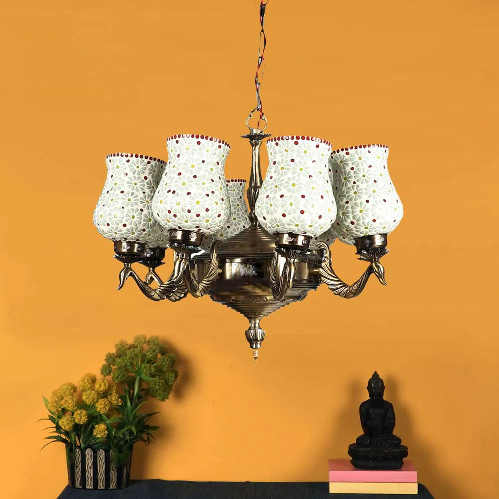 Handmade Glass Crafted Decorative Chandelier