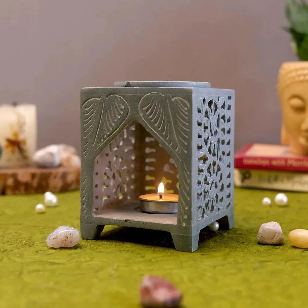 Handmade Grey Paleva Stone Embossed Oil Diffuser