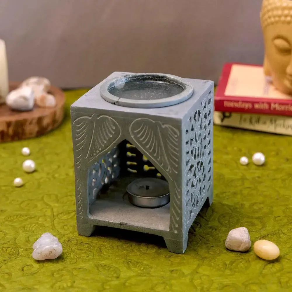 Handmade Grey Paleva Stone Embossed Oil Diffuser