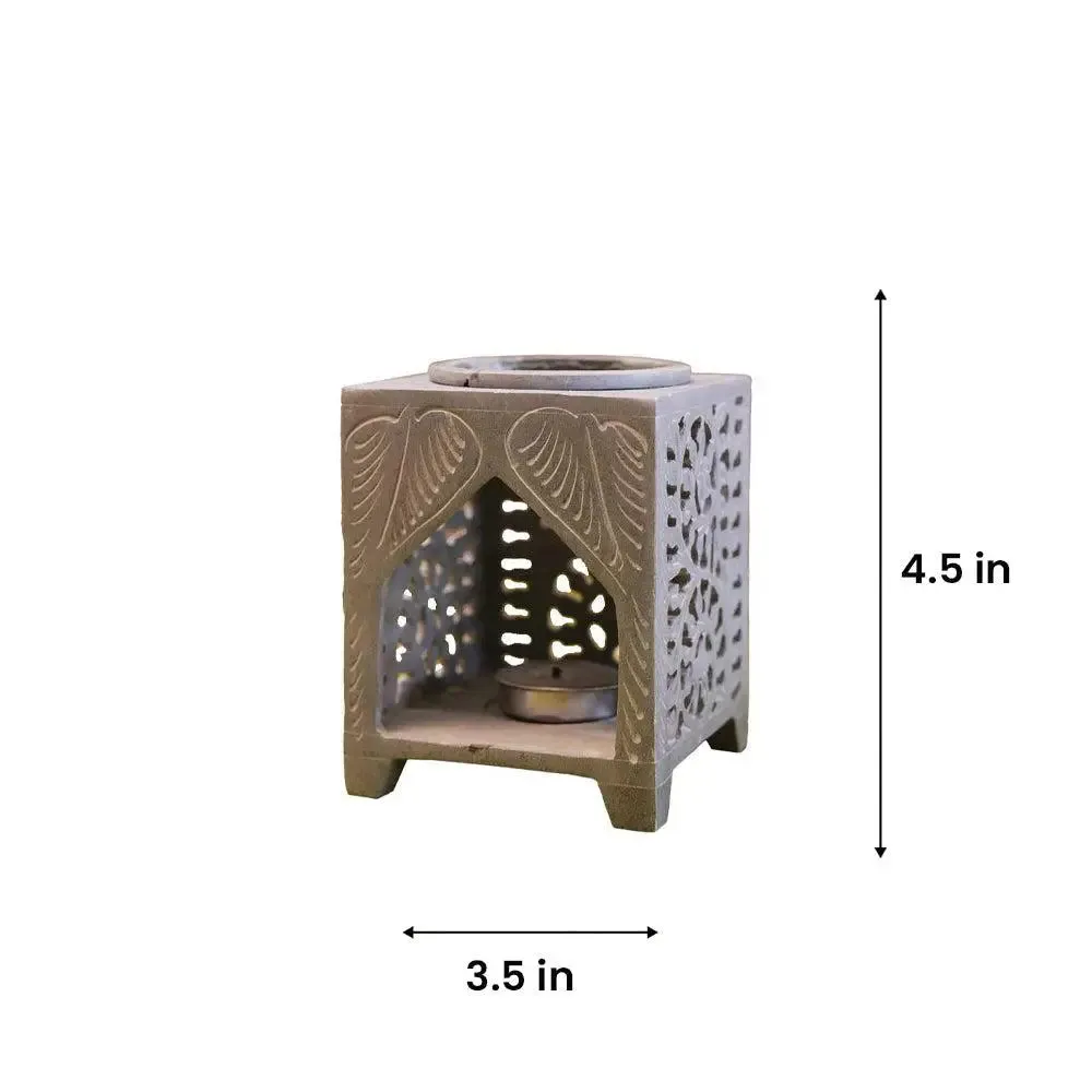 Handmade Grey Paleva Stone Embossed Oil Diffuser