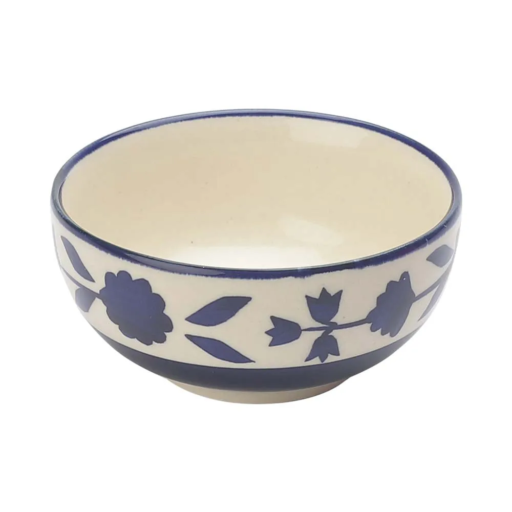 Handpainted Blue Serving Plate with Serving Bowl Dinnerware Set