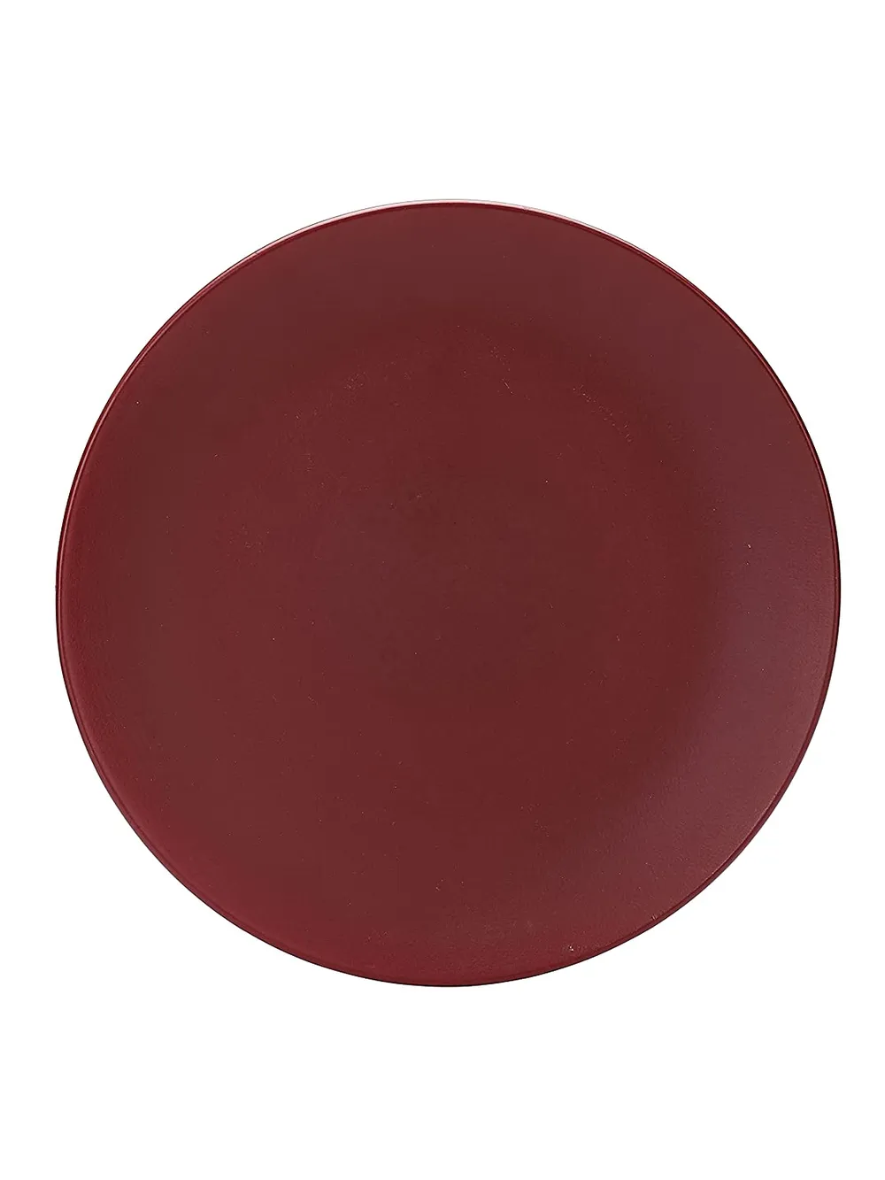 Handpainted Matte Magenta Ceramic Dinner Plates Set Of 2