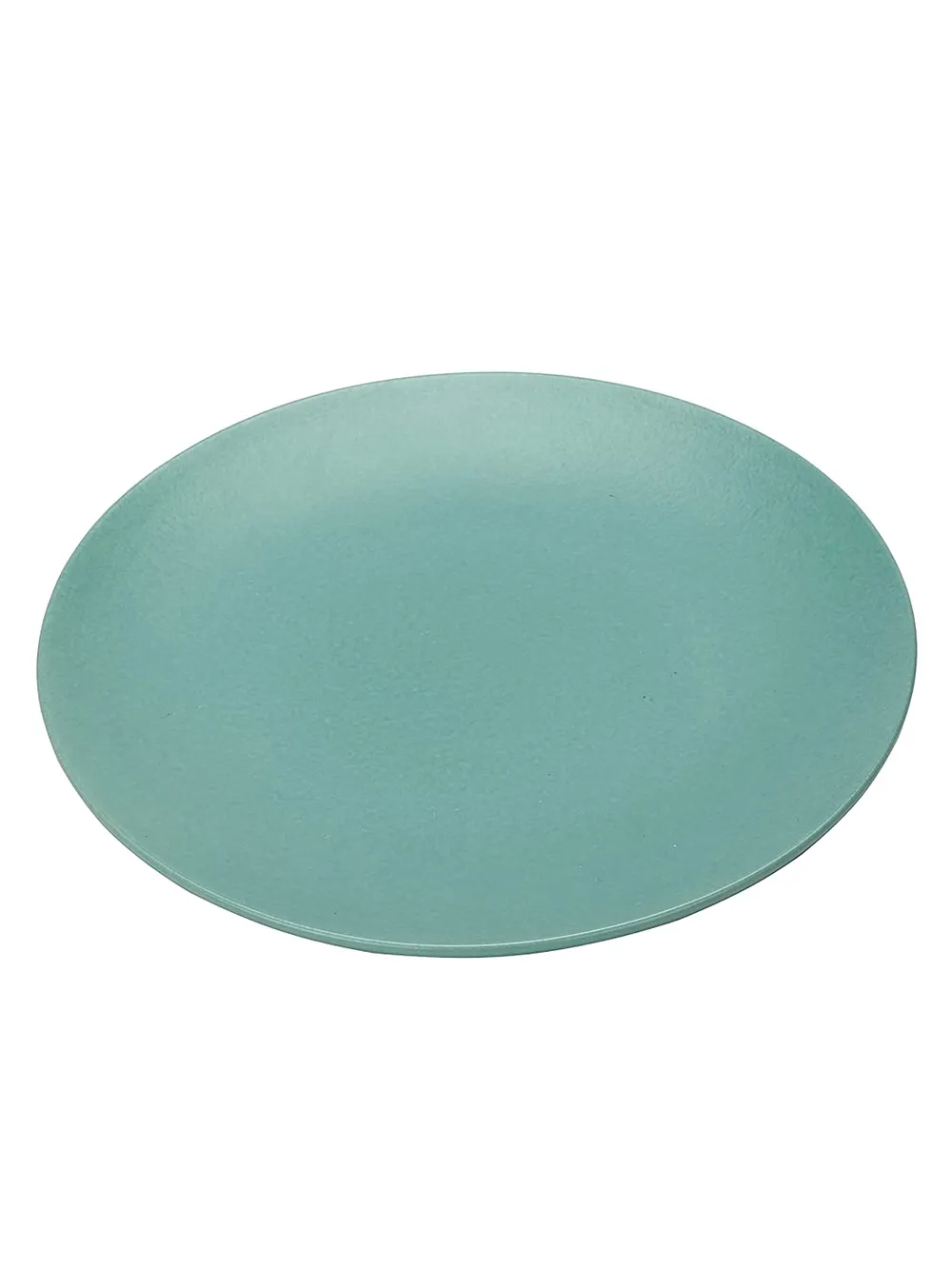 Handpainted Matte Mint Green Ceramic Dinner Plates Set Of 2