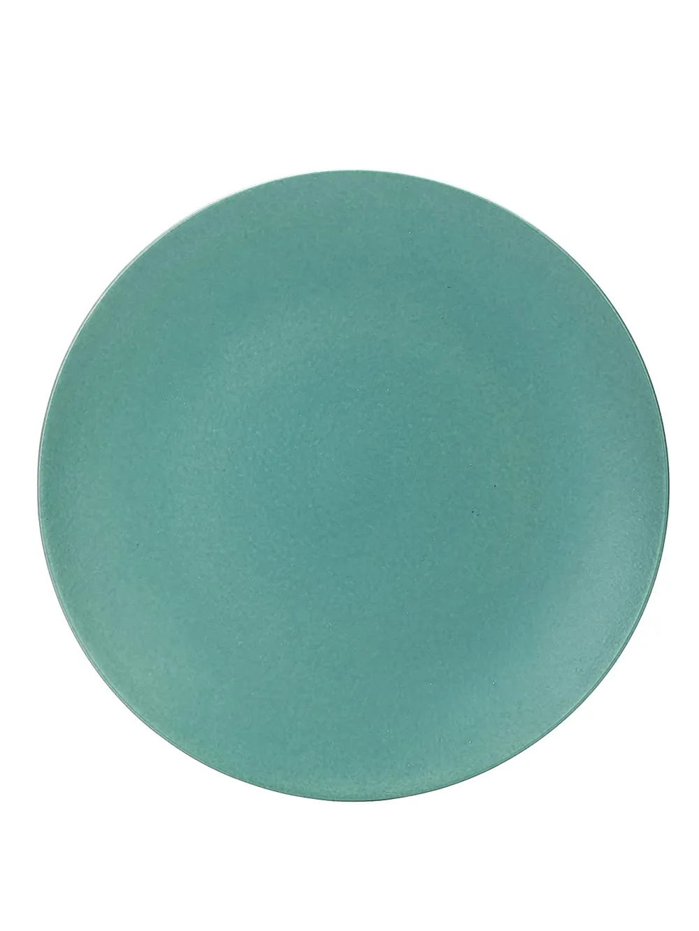 Handpainted Matte Mint Green Ceramic Dinner Plates Set Of 2
