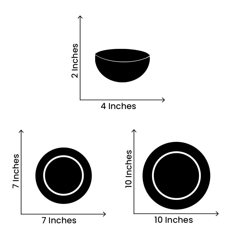 Handpainted Red Serving Plate with Serving Bowl Dinnerware Set