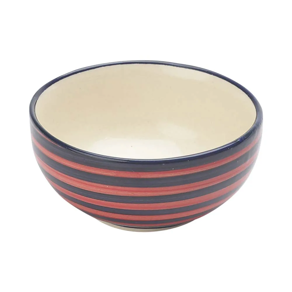 Handpainted Red Serving Plate with Serving Bowl Dinnerware Set