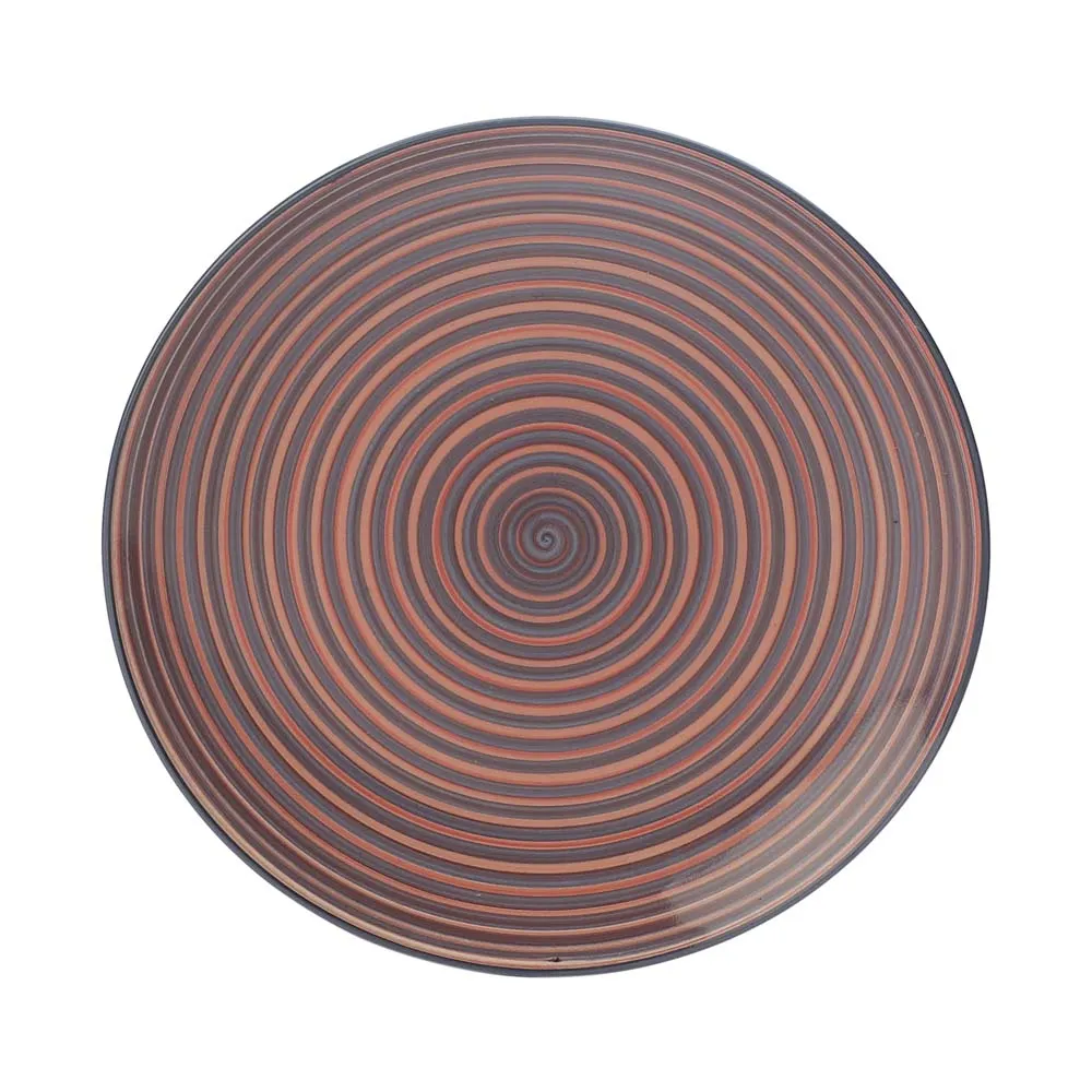 Handpainted Red Serving Plate with Serving Bowl Dinnerware Set