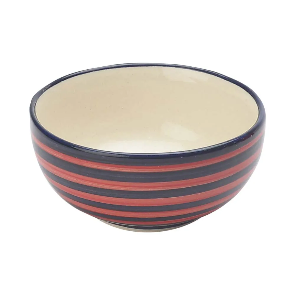 Handpainted Red Serving Plate with Serving Bowl Dinnerware Set