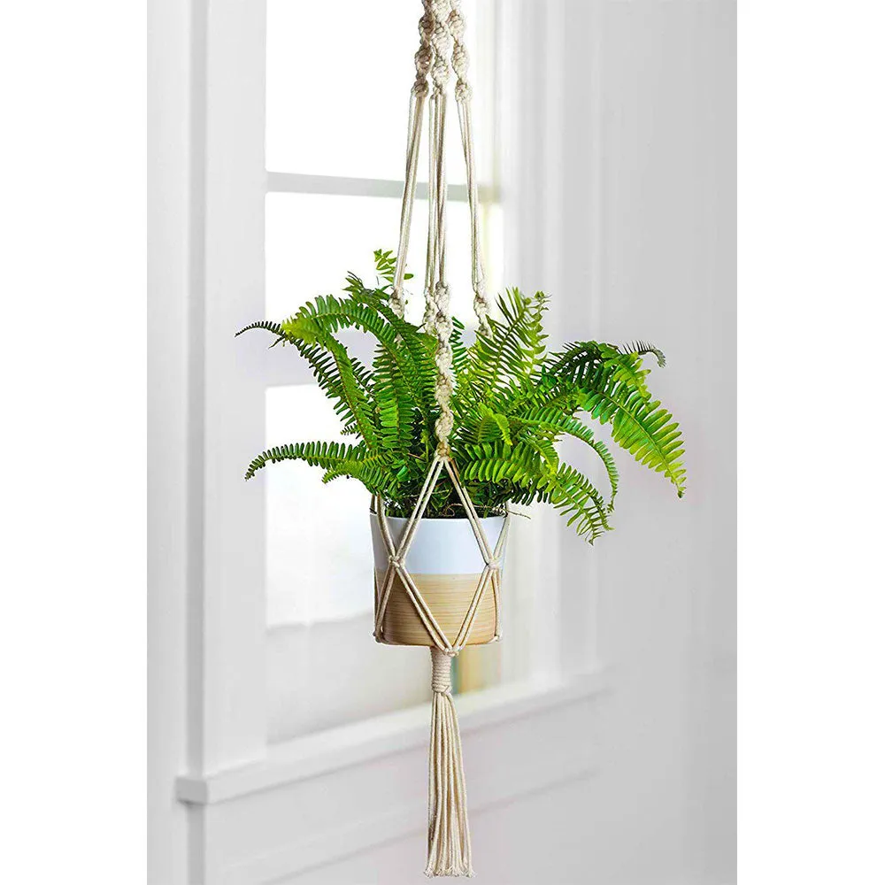 Handwoven Boho Plant Hanger Without Pot