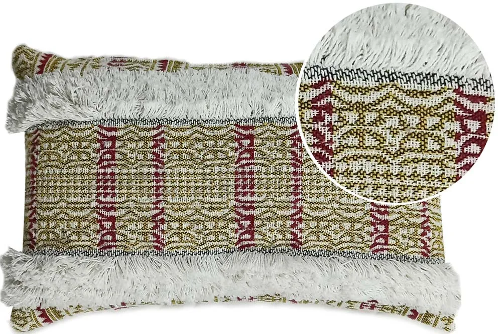 Handwoven Designer Green Cushion Cover