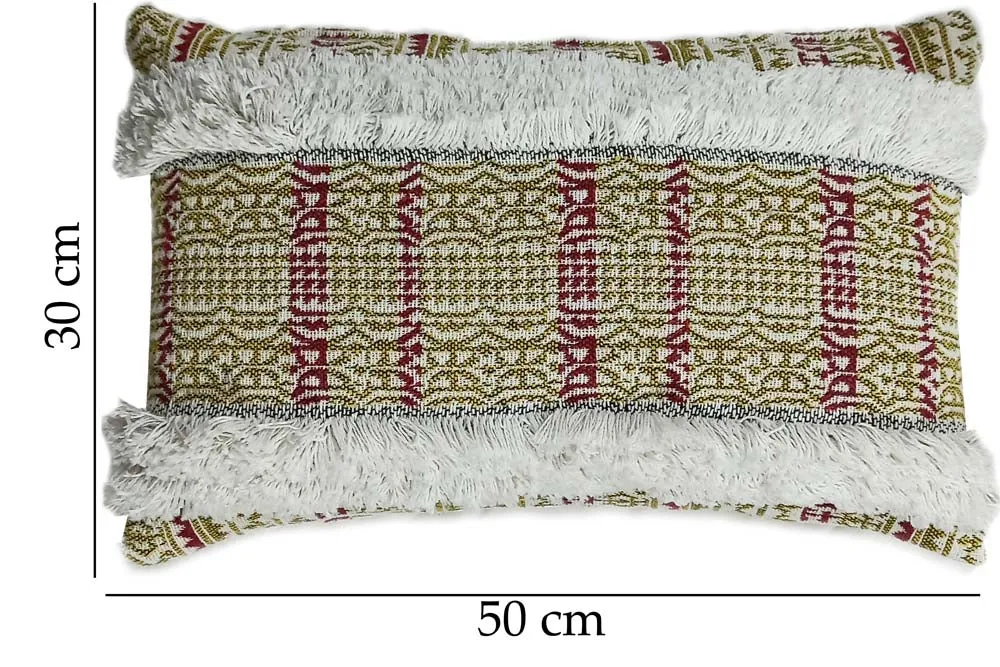 Handwoven Designer Green Cushion Cover