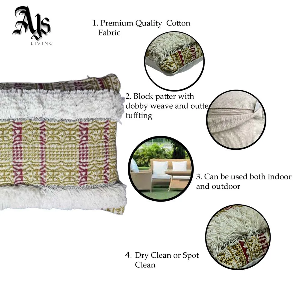 Handwoven Designer Green Cushion Cover