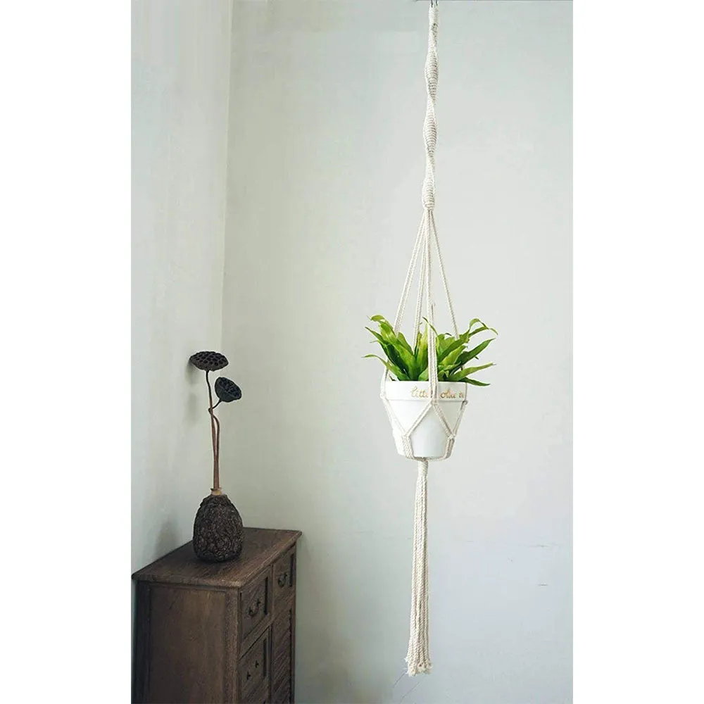 Handwoven Designer Long Plant Hanger Without Pot