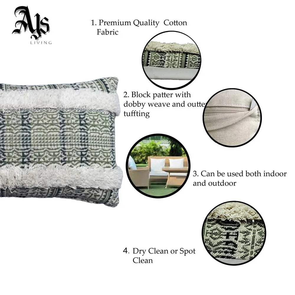 Handwoven Designer Yellow Cushion Cover