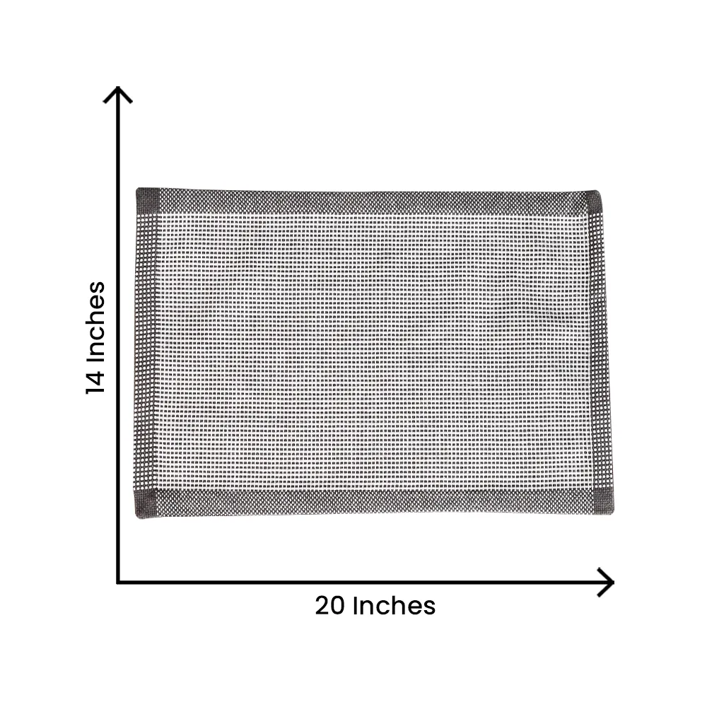 Handwoven Grey Premium Cotton Placemats Set Of 6