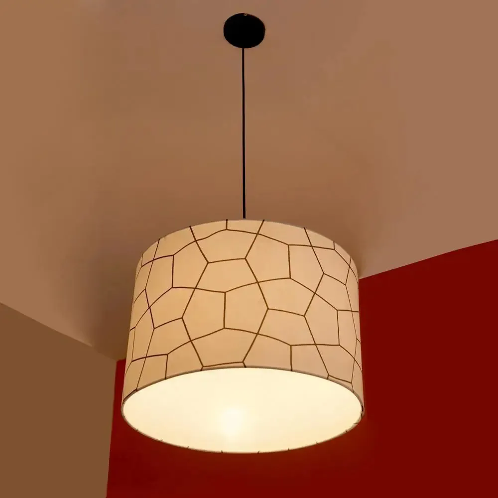 Hanging Lamp Shade in Round shape' Abstract Print Design Pendant Lamp / Pendant Light / Modern Lamp