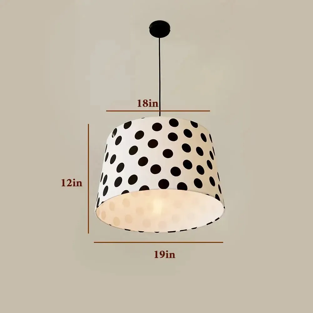 Hanging Lamp Shade in Round shape' Polka Dot Print Pendant Lamp / Pendant Light / Modern Lamp