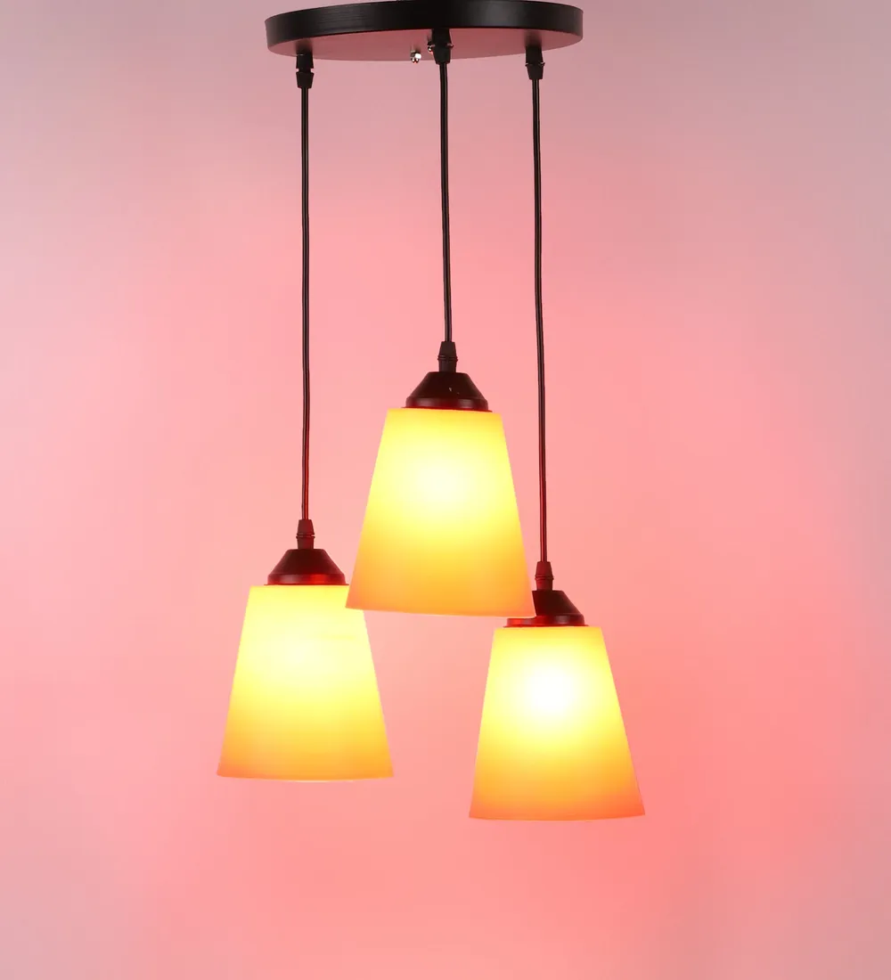 Hanging Red PVC Glass Cluster Hanging Light