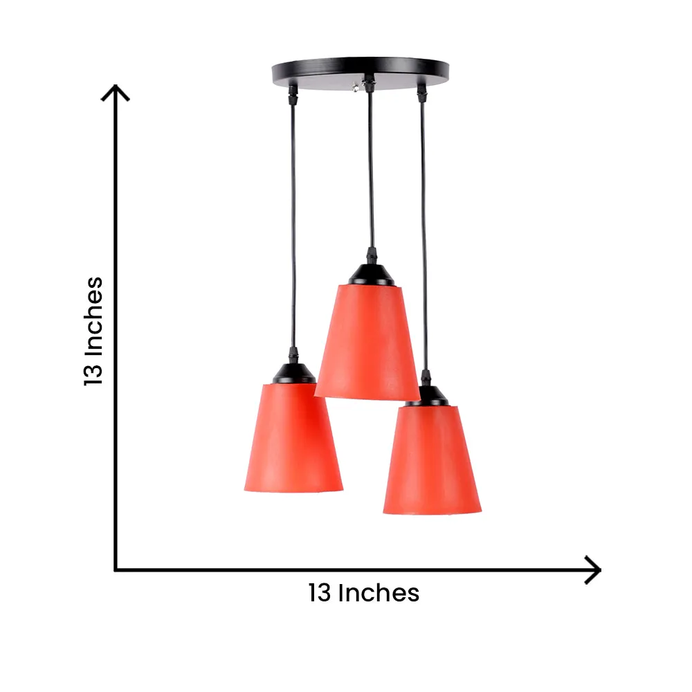 Hanging Red PVC Glass Cluster Hanging Light