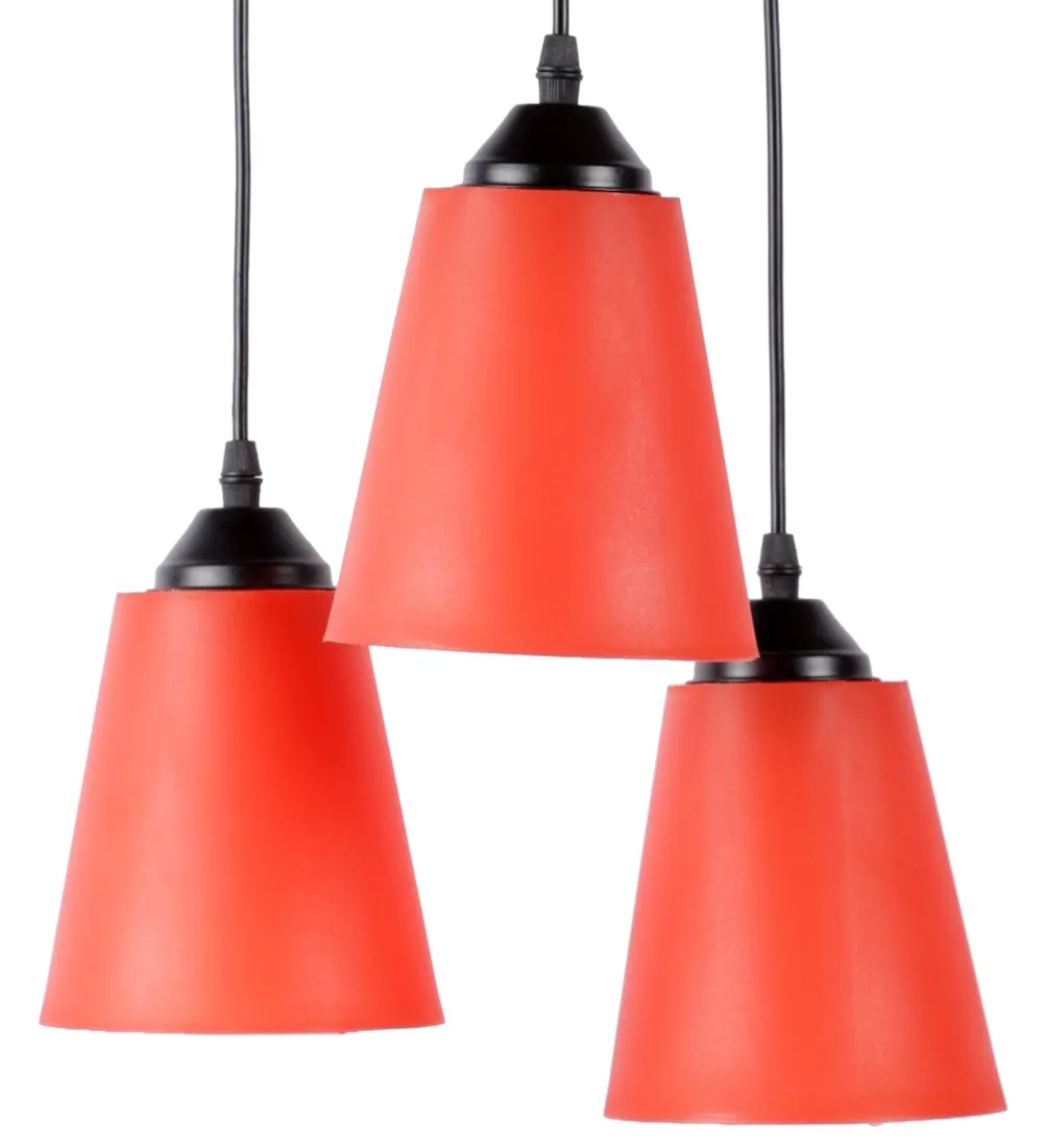 Hanging Red PVC Glass Cluster Hanging Light