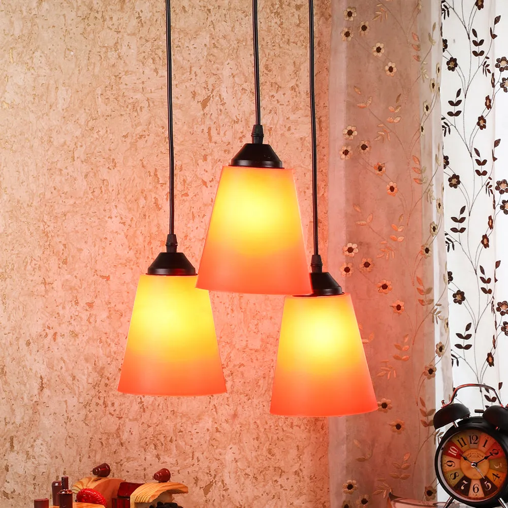 Hanging Red PVC Glass Cluster Hanging Light