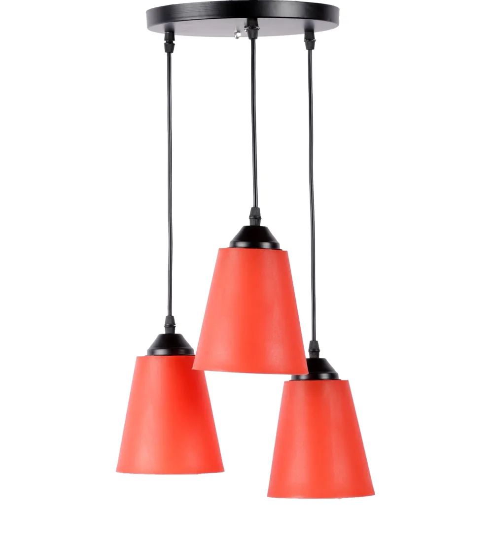 Hanging Red PVC Glass Cluster Hanging Light