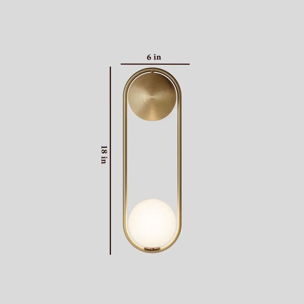 Hanging Round Frosted Glass Wall Sconce