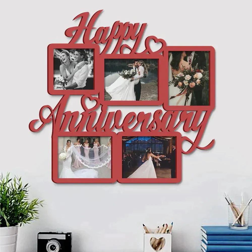 Happy Anniversary Red Hanging Photo Frame Regular