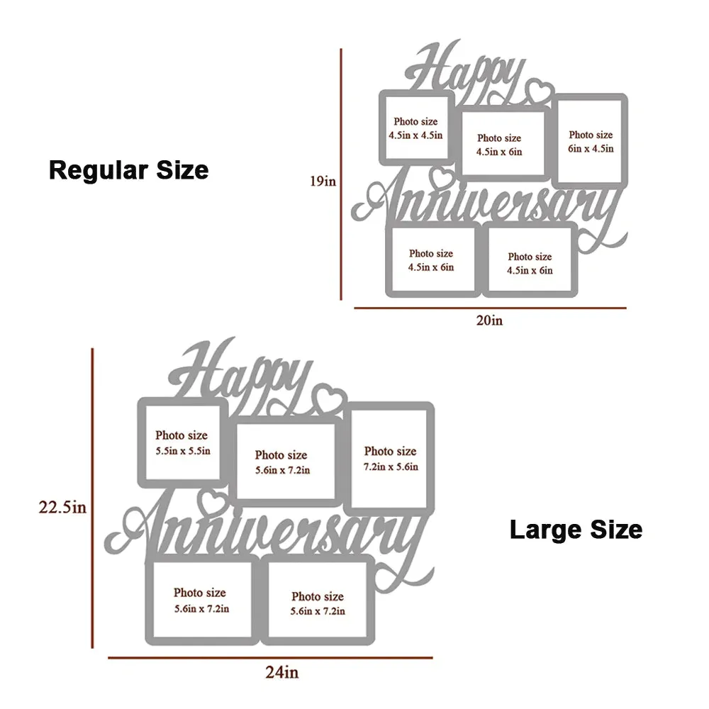 Happy Anniversary Red Hanging Photo Frame Regular