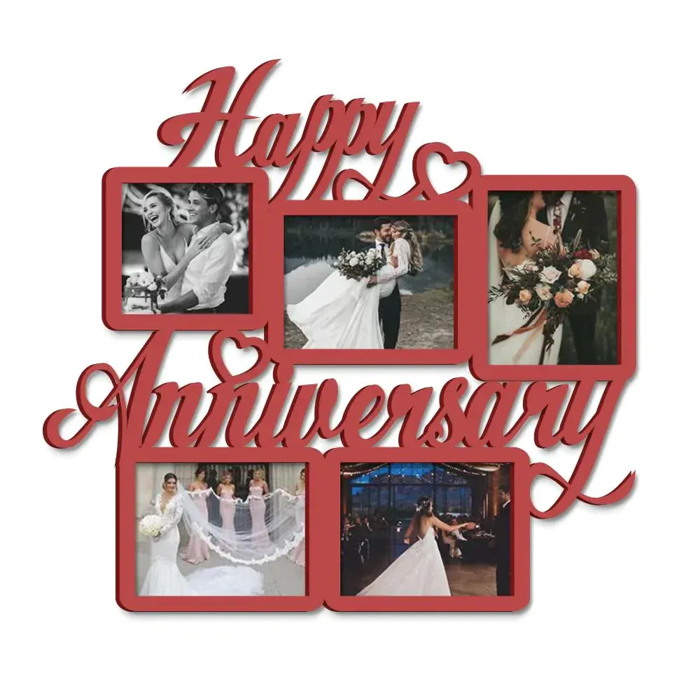 Happy Anniversary Red Hanging Photo Frame Regular