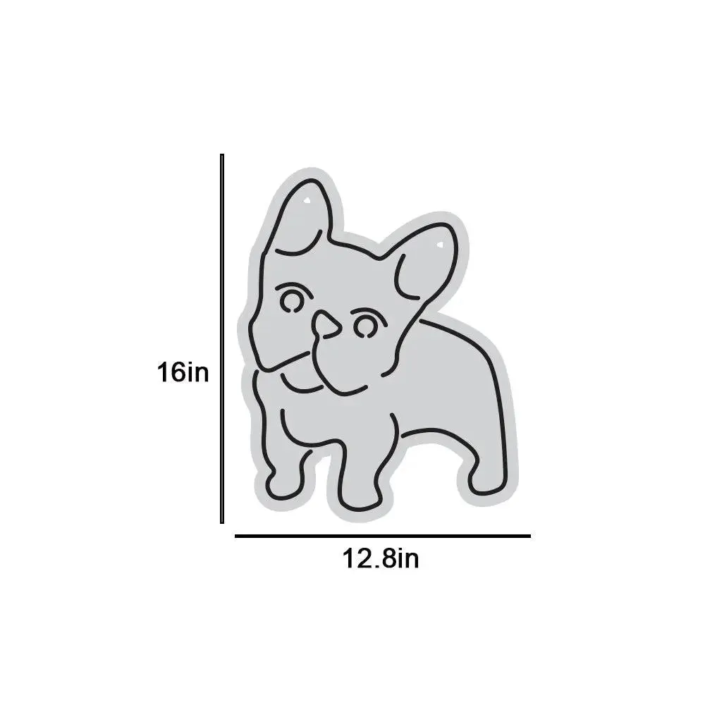 Happy Pug Dog LED Neon Light (Available in multiple colors) Yellow