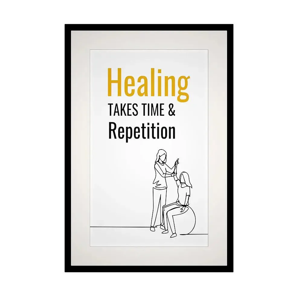"Healing" Framed Wall Art for Physiotherapist Clinic / Gift for Doctor