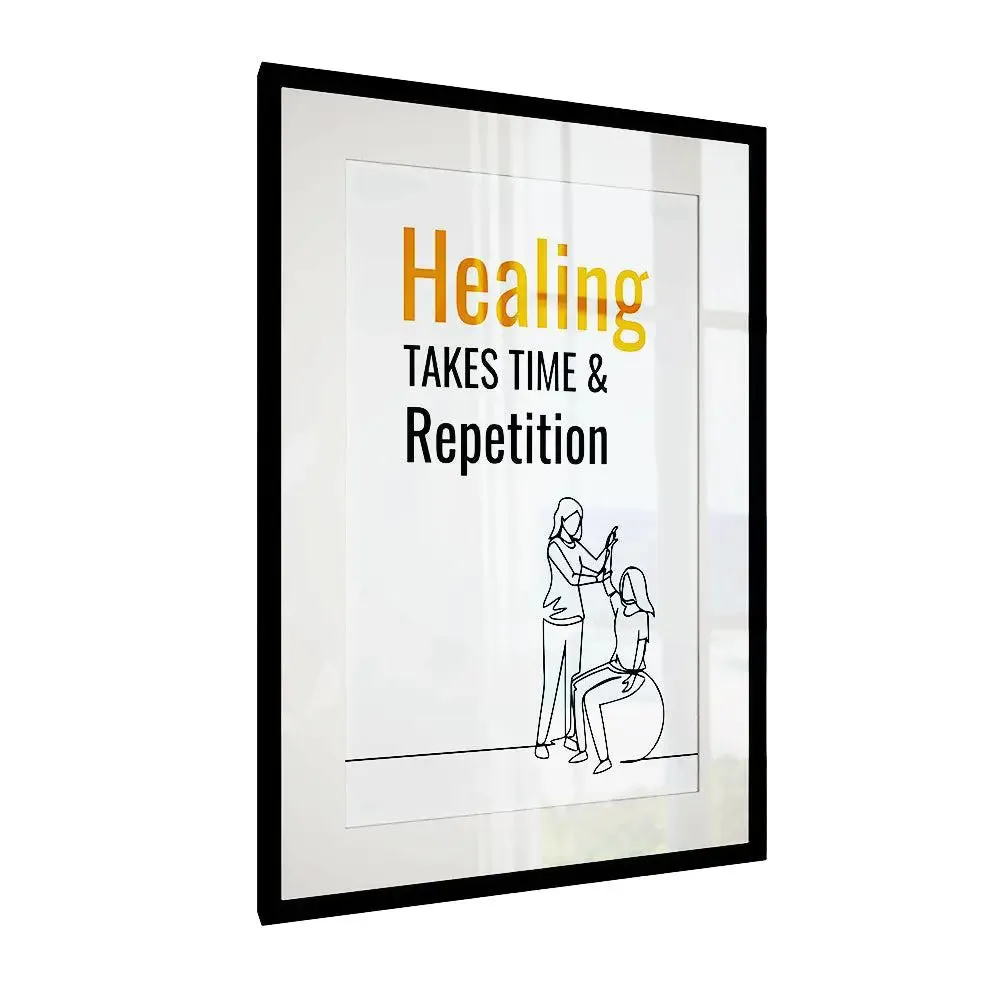 "Healing" Framed Wall Art for Physiotherapist Clinic / Gift for Doctor