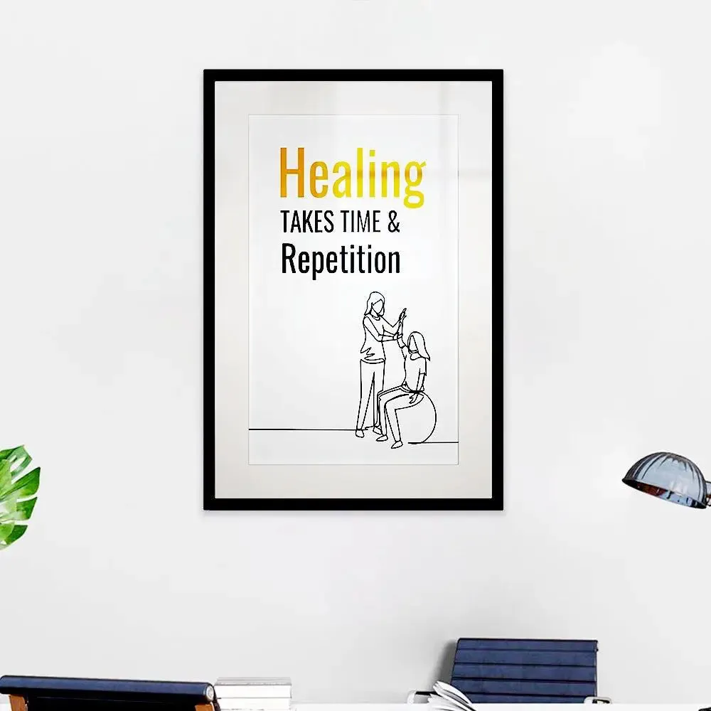 "Healing" Framed Wall Art for Physiotherapist Clinic / Gift for Doctor