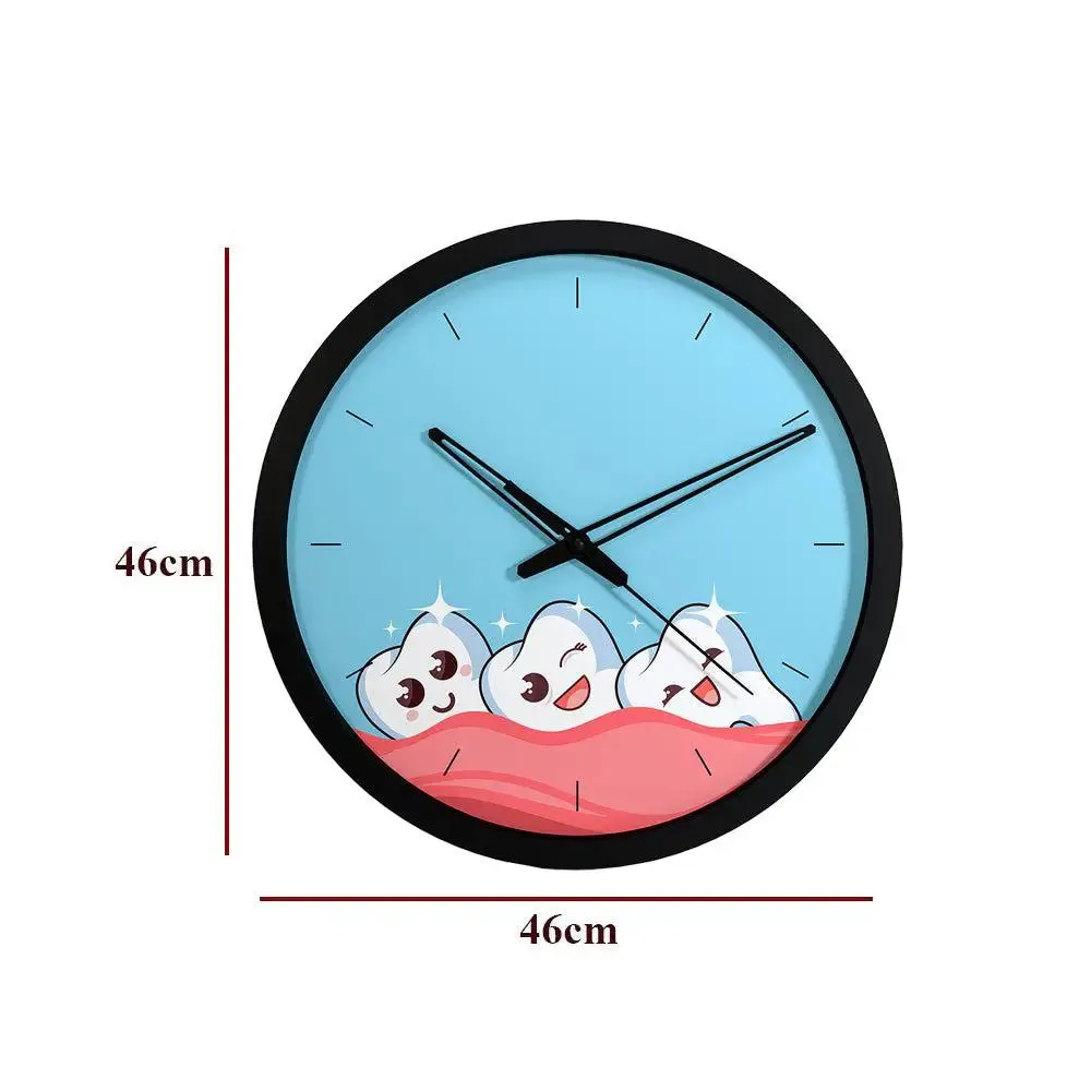 Healthy Tooth Handcrafted Dentist Office Wall Clock White