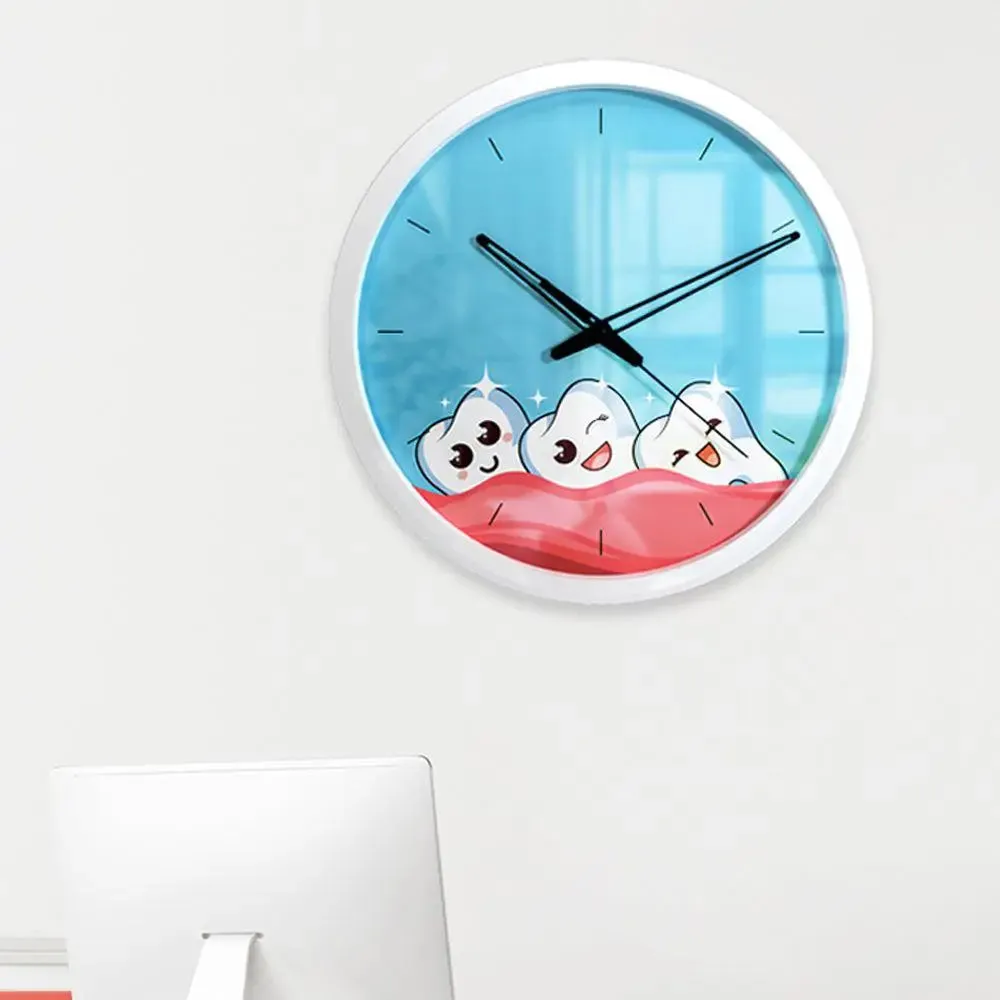Healthy Tooth Handcrafted Dentist Office Wall Clock White