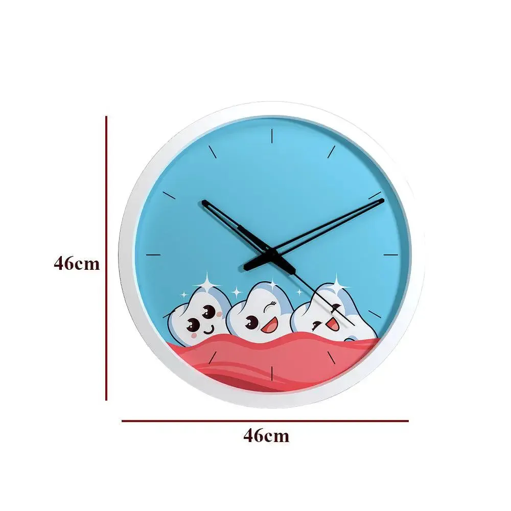 Healthy Tooth Handcrafted Dentist Office Wall Clock White